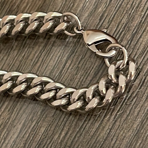 Vintage Silver-tone Extra Long Cuban Link Chain 35.5” - Picture 5 of 15